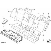 BMW Left Backrest Upholstery - Genuine BMW 51222996141