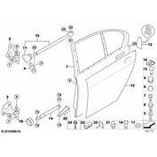 BMW Door Check Rear Right - Genuine BMW 51227063830