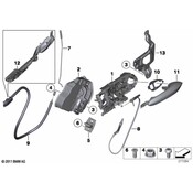 BMW Door Latch Cable - Genuine BMW 51227197801