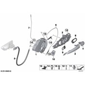 BMW Door Lock Operating Rod - Genuine BMW 51227309687