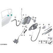 BMW Door Latch Cable - Genuine BMW 51227337998