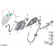 BMW Door Lock Operating Rod - Genuine BMW 51227349503