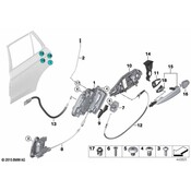 BMW Door Latch Cable - Genuine BMW 51227365352