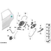 BMW Door Latch Cable - Genuine BMW 51227431003