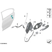BMW Door Latch Cable - Genuine BMW 51227432224