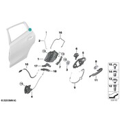 BMW Door Latch Cable - Genuine BMW 51227474621