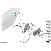 BMW Door Lock Operating Rod - Genuine BMW 51227955174