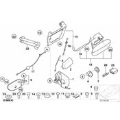 BMW Outside Door Handle Rear Right (E39) - Genuine BMW 51228245466