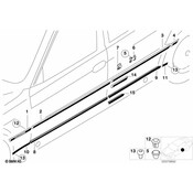 BMW GasketDoor JointEntrancePrimedRr R. - Genuine BMW 51228248042