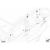 BMW Seal Mirror Triangle Top Left - Genuine BMW 51337016589