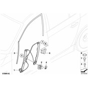 BMW Front Left Window Guide - Genuine BMW 51337033799