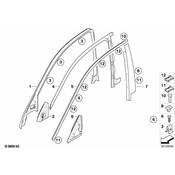 BMW Finisher Window Frame B-Pillar Fr Door - Genuine BMW 51337033804