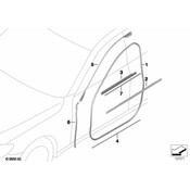 BMW Door Belt Molding - Genuine BMW 51337178002