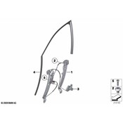 BMW Window Guide Right Front Door - Genuine BMW 51337182274