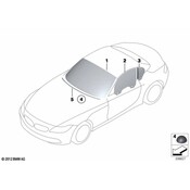 BMW Door Window Front Left - Genuine BMW 51337198299