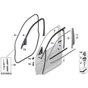 BMW Cover Column B Door Front Right - Genuine BMW 51337205708
