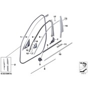 BMW Seal Mirror Triangle Inner - Genuine BMW 51337257193