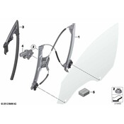 BMW Window Regulator Front Right - Genuine BMW 51337268798