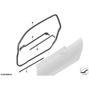 BMW Channel SealingInsideDoor Front Left - Genuine BMW 51337277049