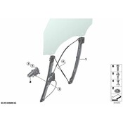 BMW Window Regulator Front Left (X5) - Genuine BMW 51337286483