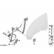 BMW Window Lifter Without MotorFront Right - Genuine BMW 51337292120