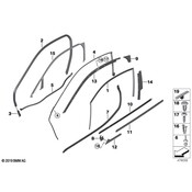 BMW Window Guide Door Left - Genuine BMW 51337312995