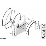 BMW Finisher Window Frame B-Pillar Fr Door - Genuine BMW 51337317788