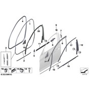 BMW Door Interior Trim Panel Seal - Genuine BMW 51337336967