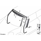 Mini Body A-Pillar Trim Panel Bracket - Genuine Mini 51337356296