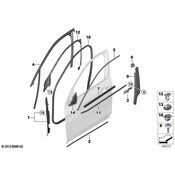 BMW Door Applique Seal - Genuine BMW 51337366156