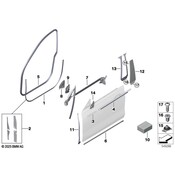BMW Door Belt Molding - Genuine BMW 51337415686