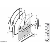 BMW Door Applique Seal - Genuine BMW 51337433153