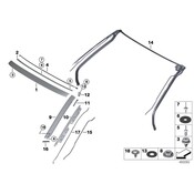 BMW Roof Molding - Genuine BMW 51337457938