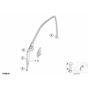 BMW Cover Window Frame Right (Harman Kardon) - Genuine BMW 51338234630