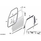 MINI Door Window Belt Weather Strip - Genuine MINI 51339810468