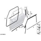 MINI Door Window Belt Weather Strip - Genuine MINI 51339813513