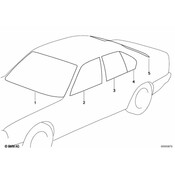 BMW Door Window Rear Left - Genuine BMW 51341869929