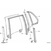 BMW Right One-Piece Window Guide - Genuine BMW 51341906808