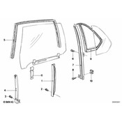 BMW Sealing Frame Left - Genuine BMW 51341917797