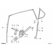 BMW Left Window Guide - Genuine BMW 51341960901
