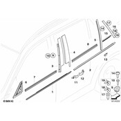 BMW Window Guide Web Cover Right - Genuine BMW 51347119968