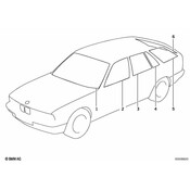 BMW Fixed Door Window Green Left - Genuine BMW 51348120345