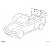 BMW Fixed Door Window Green Left - Genuine BMW 51348122405