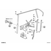 BMW Rear Right Window Guide - Genuine BMW 51348186196