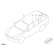 BMW Fixed Door Window Green Right - Genuine BMW 51348189262