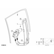 BMW Left Rear Window Guide - Genuine BMW 51348189287