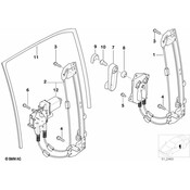 BMW Left Rear Window Guide - Genuine BMW 51348193139