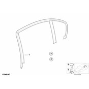 BMW Cover Window Frame Left - Genuine BMW 51348212523