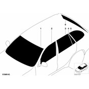BMW Fixed Door Window Black Right - Genuine BMW 51348249930