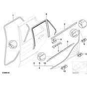 BMW Inner Left Window Channel Cover - Genuine BMW 51348402631